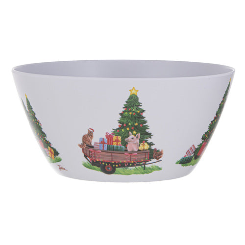 Ashdene Christmas at the Farm Melamine Salad & Chip Bowl