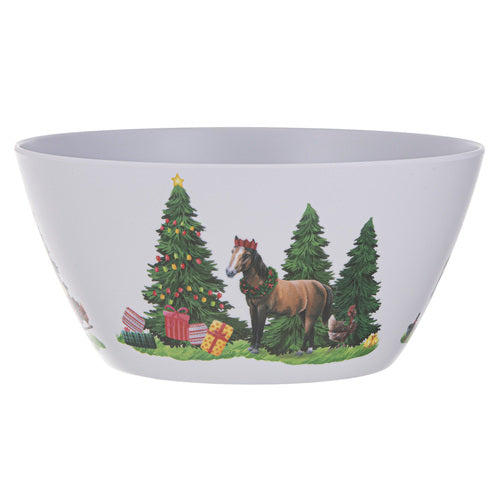 Ashdene Christmas at the Farm Melamine Salad & Chip Bowl