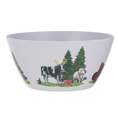 Ashdene Christmas at the Farm Melamine Salad & Chip Bowl