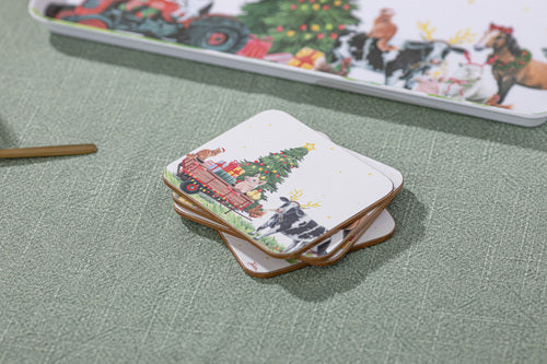 Ashdene Christmas at the Farm 6pk Coaster