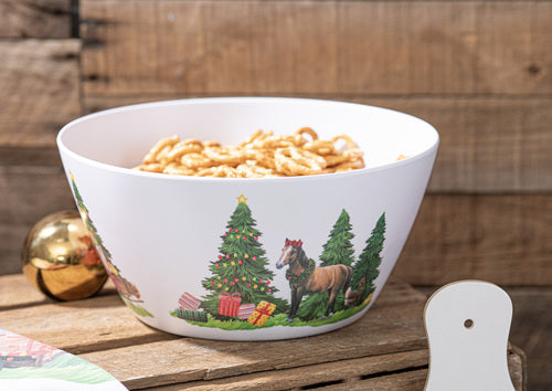 Ashdene Christmas at the Farm Melamine Salad & Chip Bowl