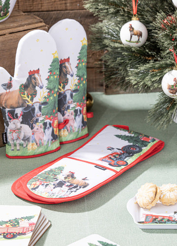 Ashdene Christmas at the Farm 2pk Oven Mitt