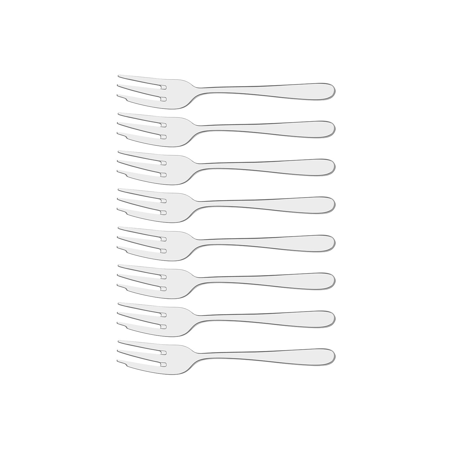 Tablekraft Aero Dawn Cake Fork Set 8pc