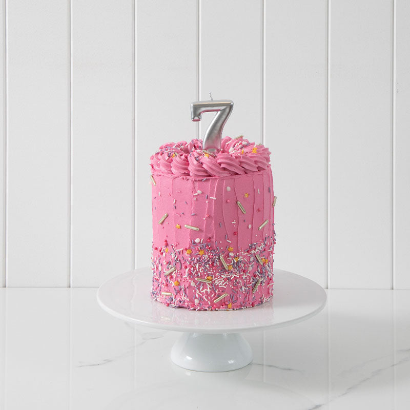 Cake & Candle Candle Number 7 Silver