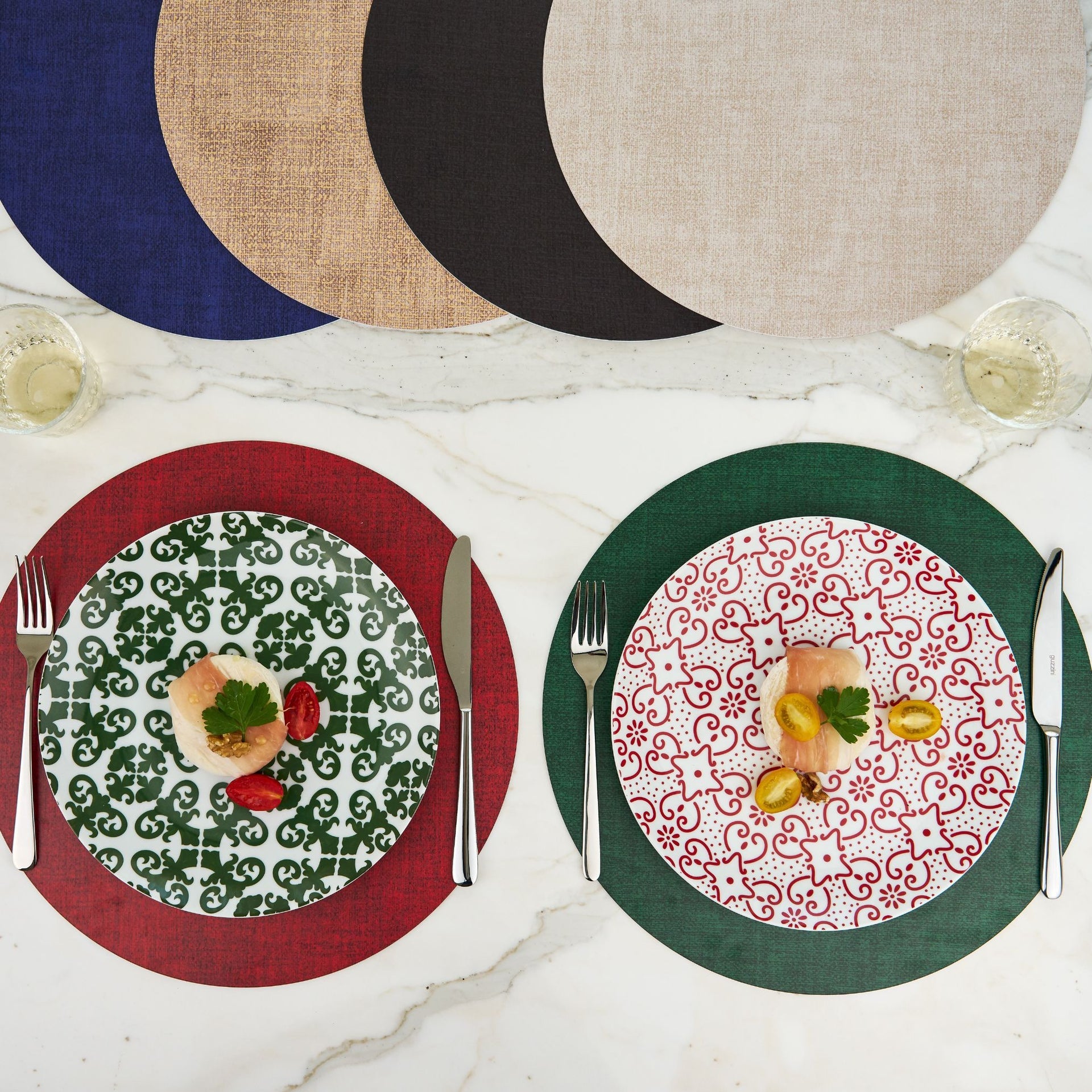 Guzzini Sky Round Reversible Placemat - Black