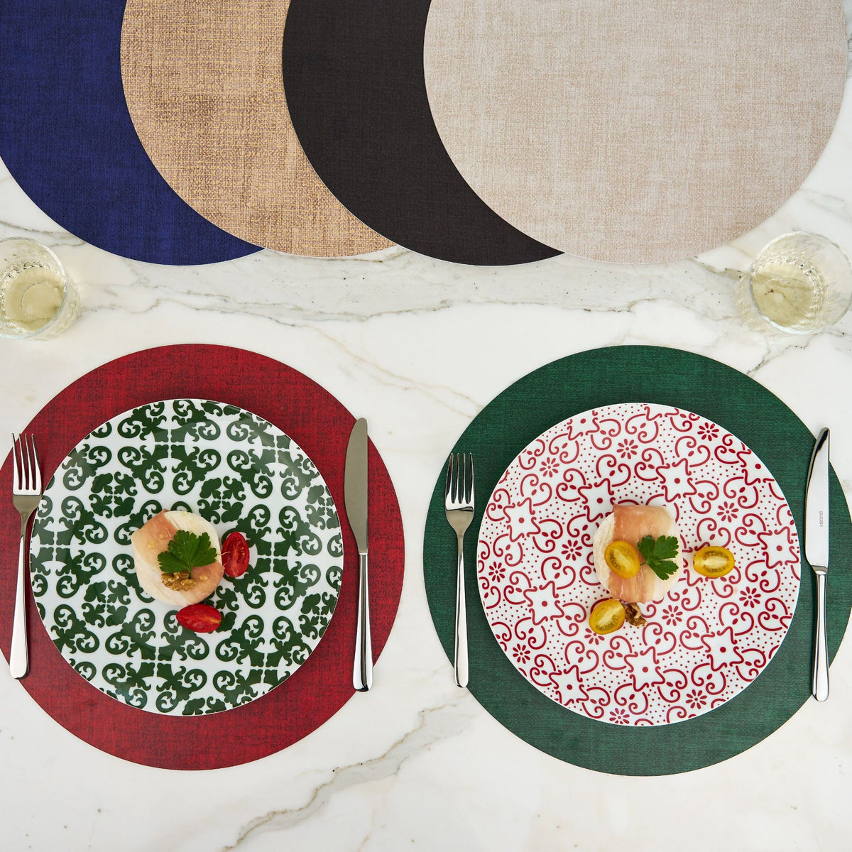 Guzzini Sky Round Reversible Placemat - Black