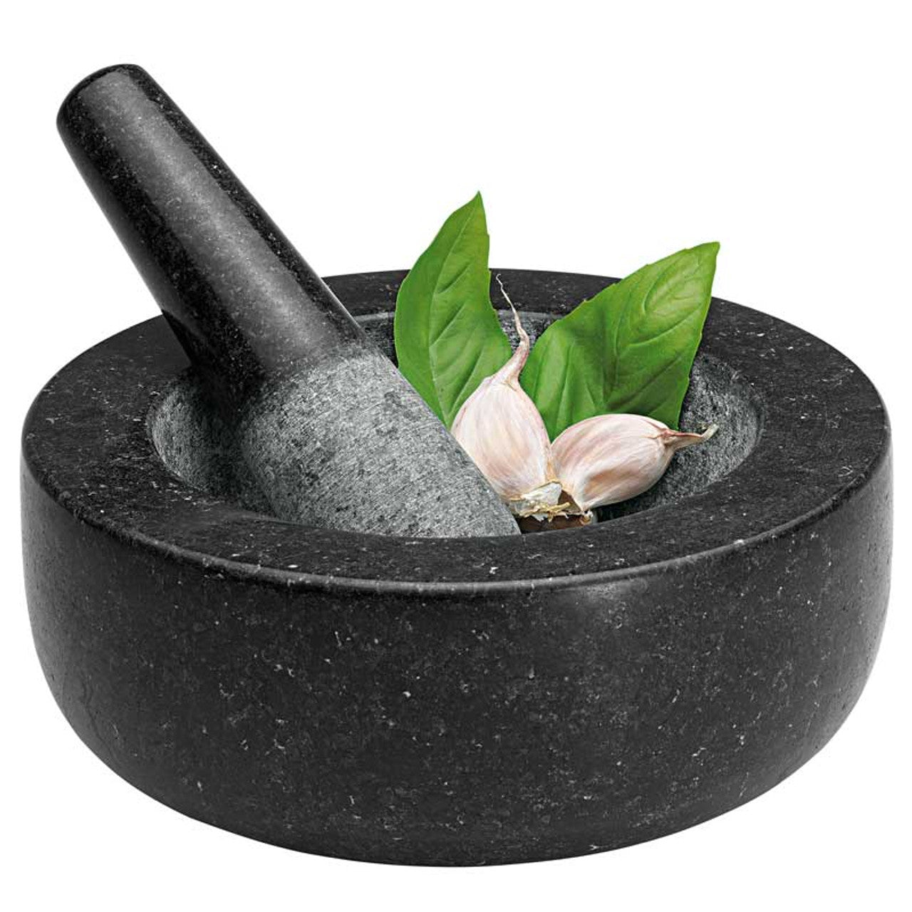 Avanti  Low Profile Mortar And Pestle - 20cm - Black