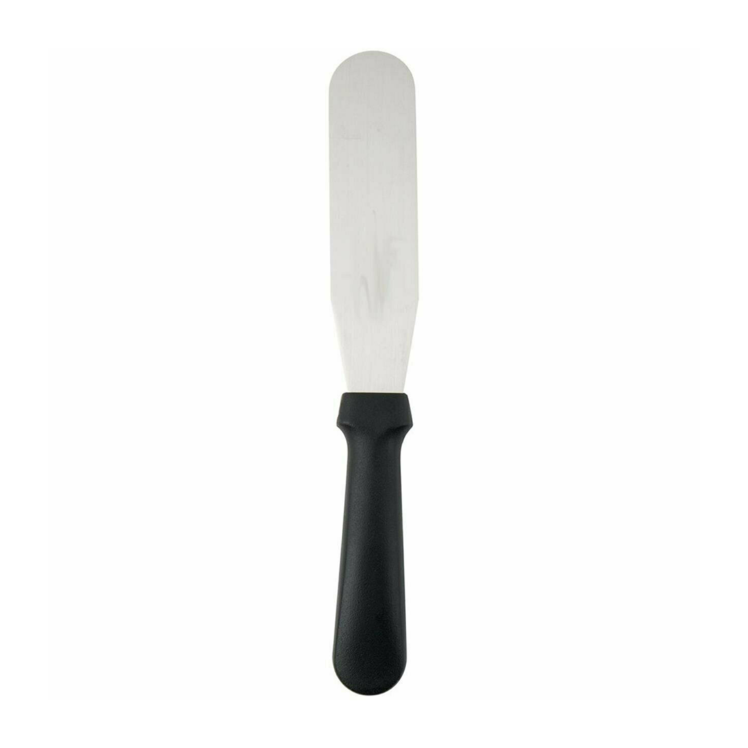KH Classik Chef Spatula Straight 15cm Black Plastic Hdl S/Steel
