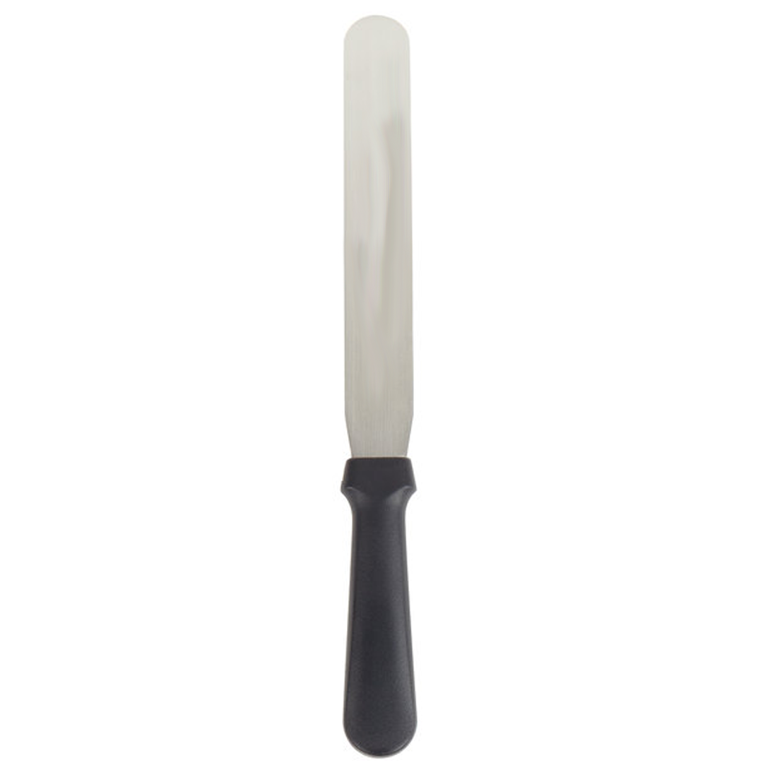 KH Classik Chef Spatula Straight 20cm Black Plastic Hdl S/Steel