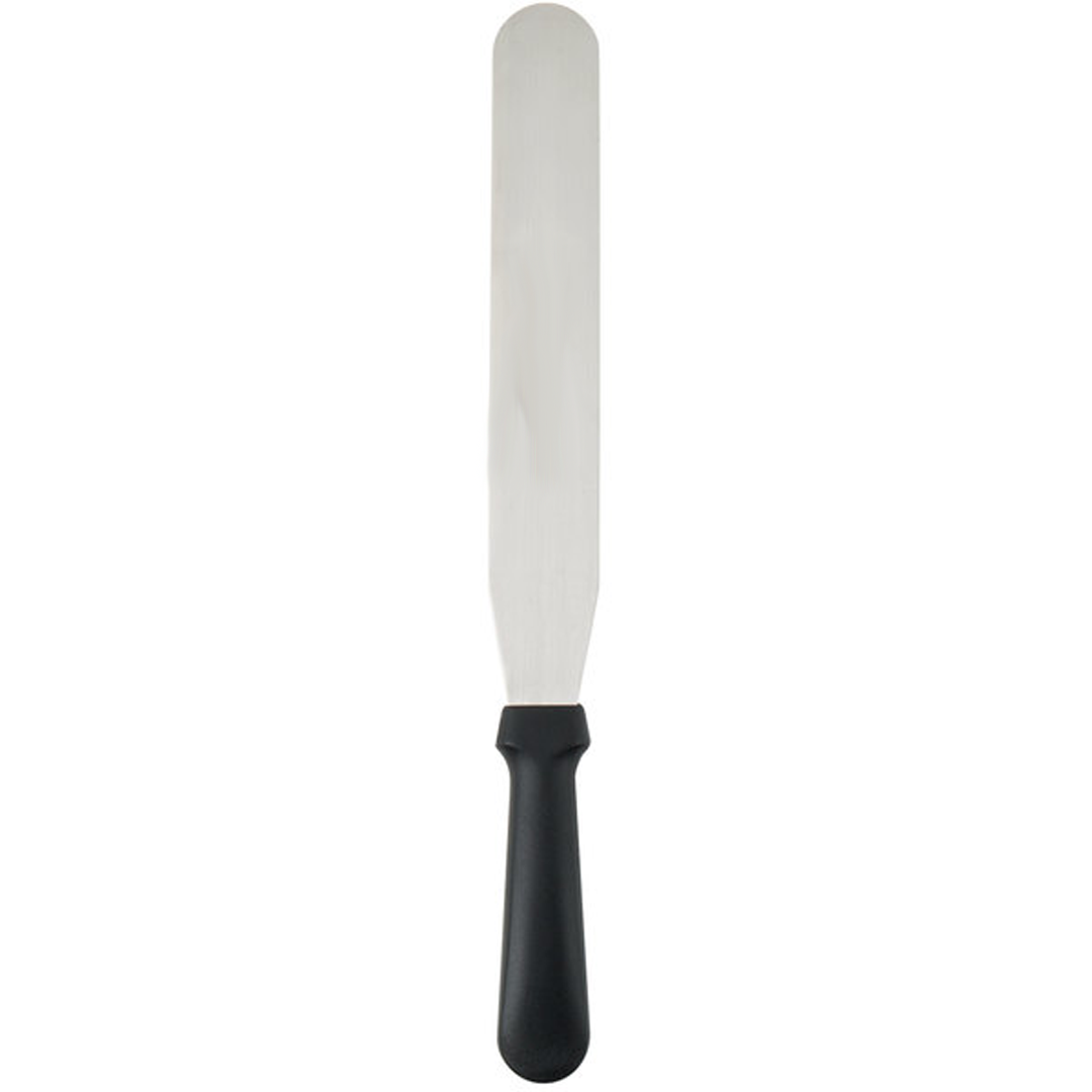 KH Classik Chef Spatula Straight 25cm Black Plastic Hdl S/Steel