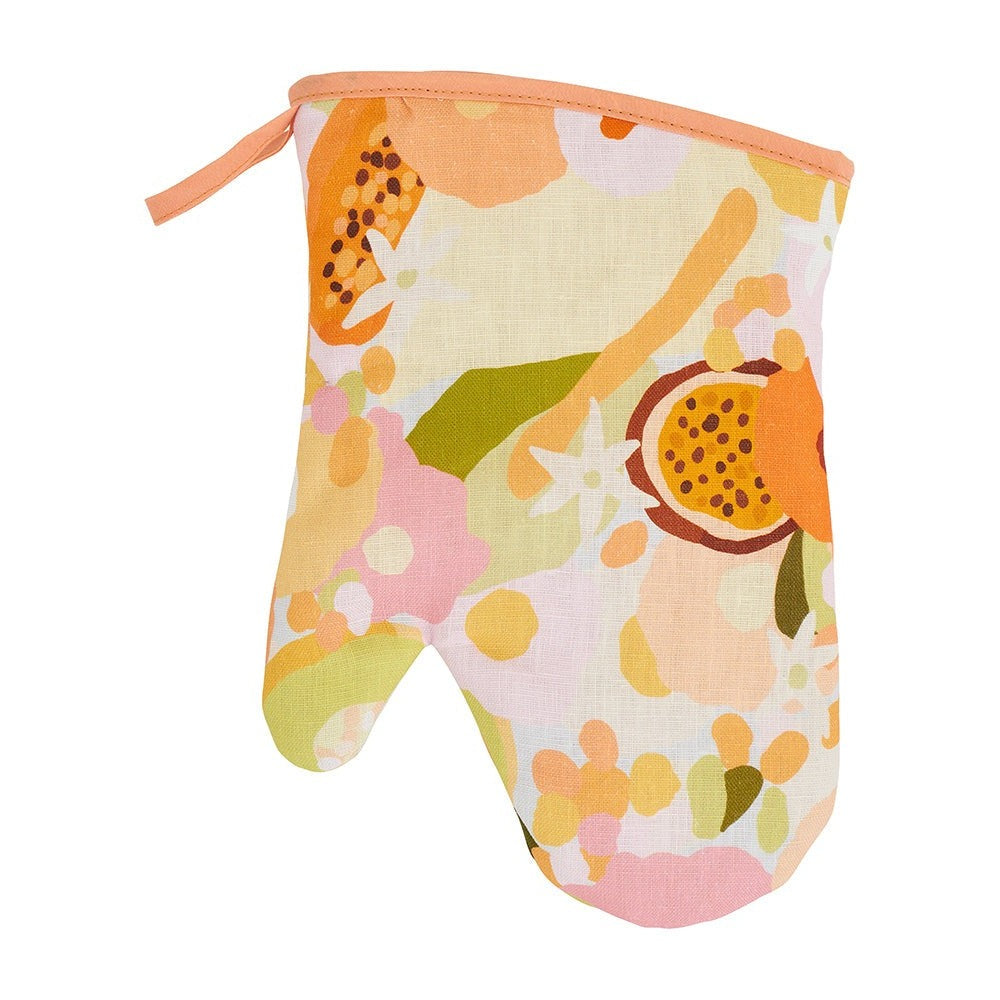 Annabel Trends Linen Oven Mitt Single Tutti Fruitti