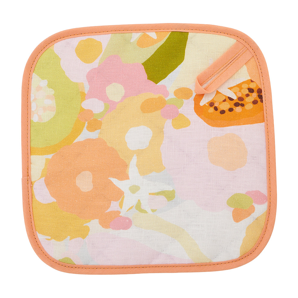 Annabel Trends Linen Pot Holder Tutti Fruitti