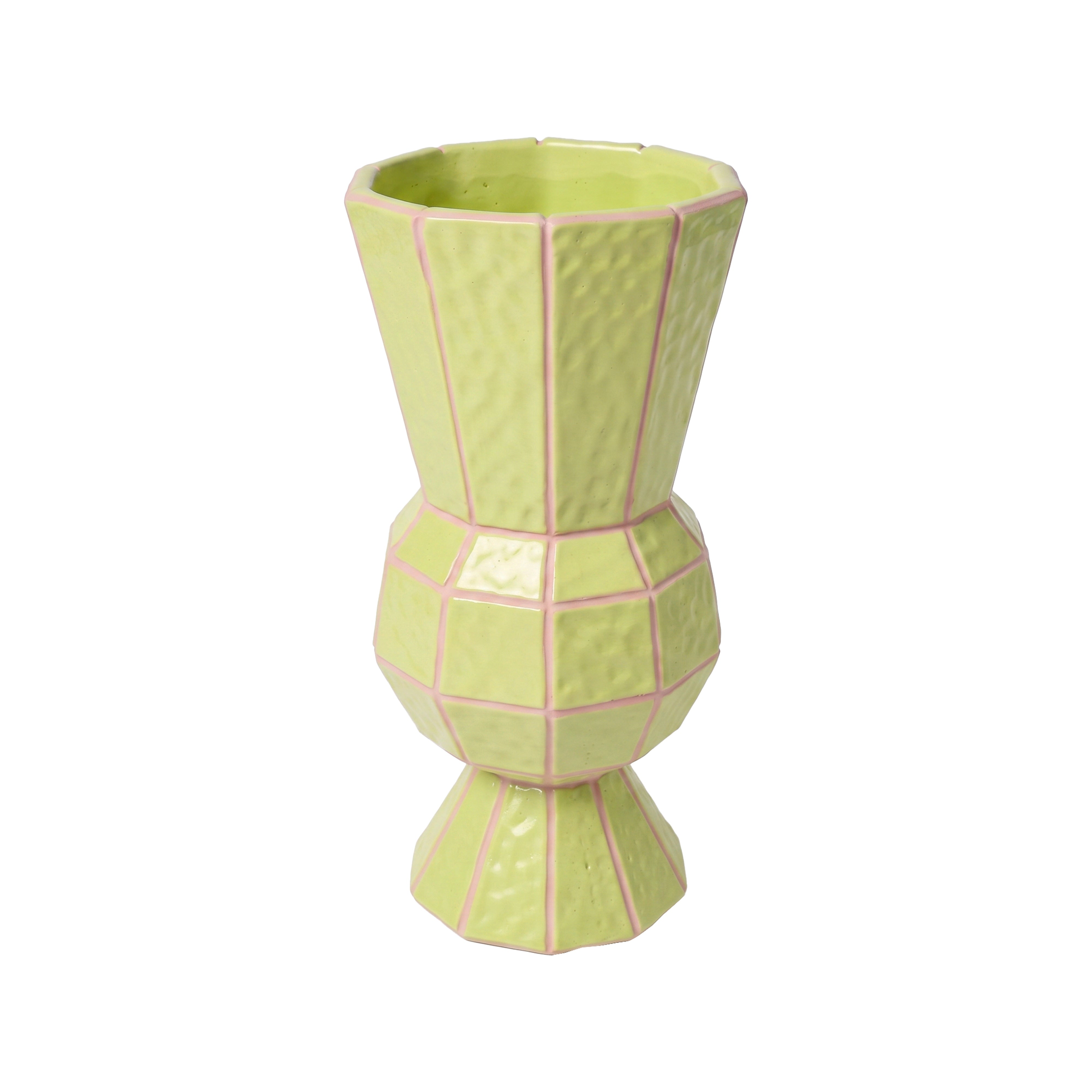 Emporium Sadie Tile Collection Vase Green & Pink