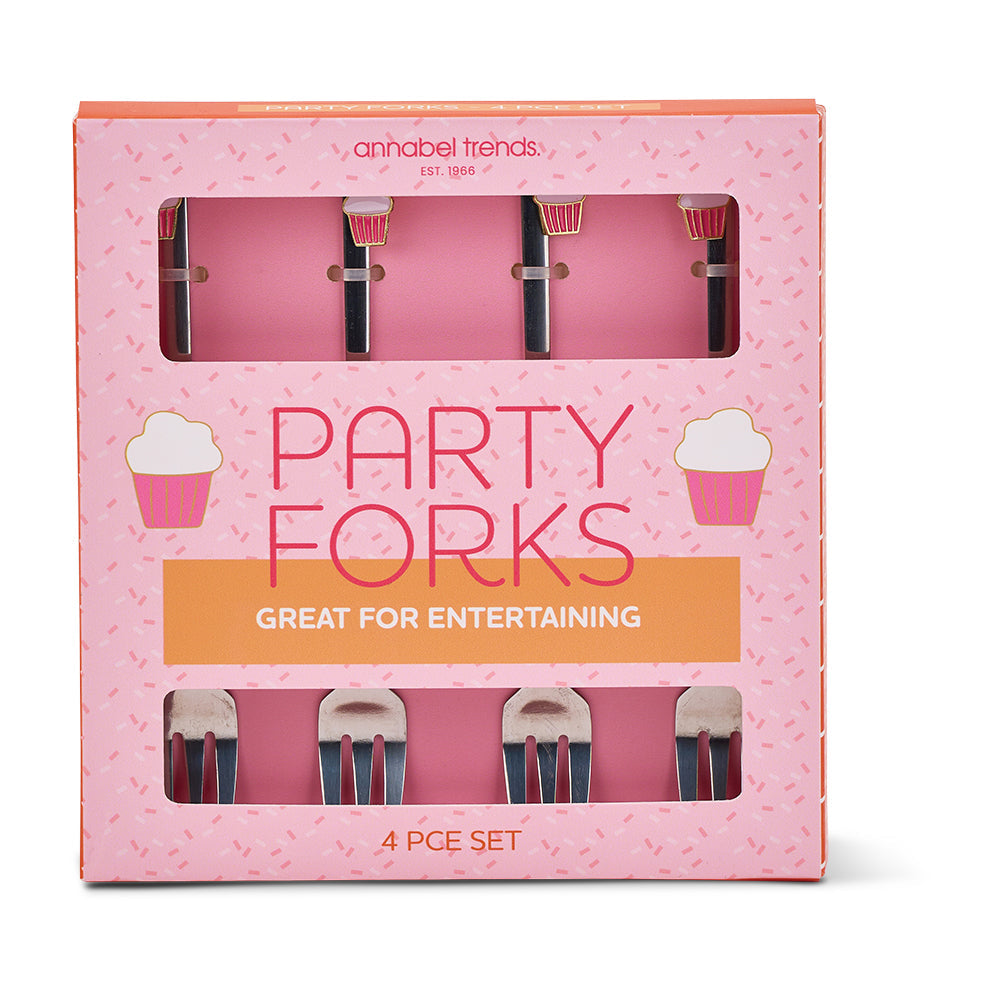 Annabel Trends Party Forks 4pc Poodles