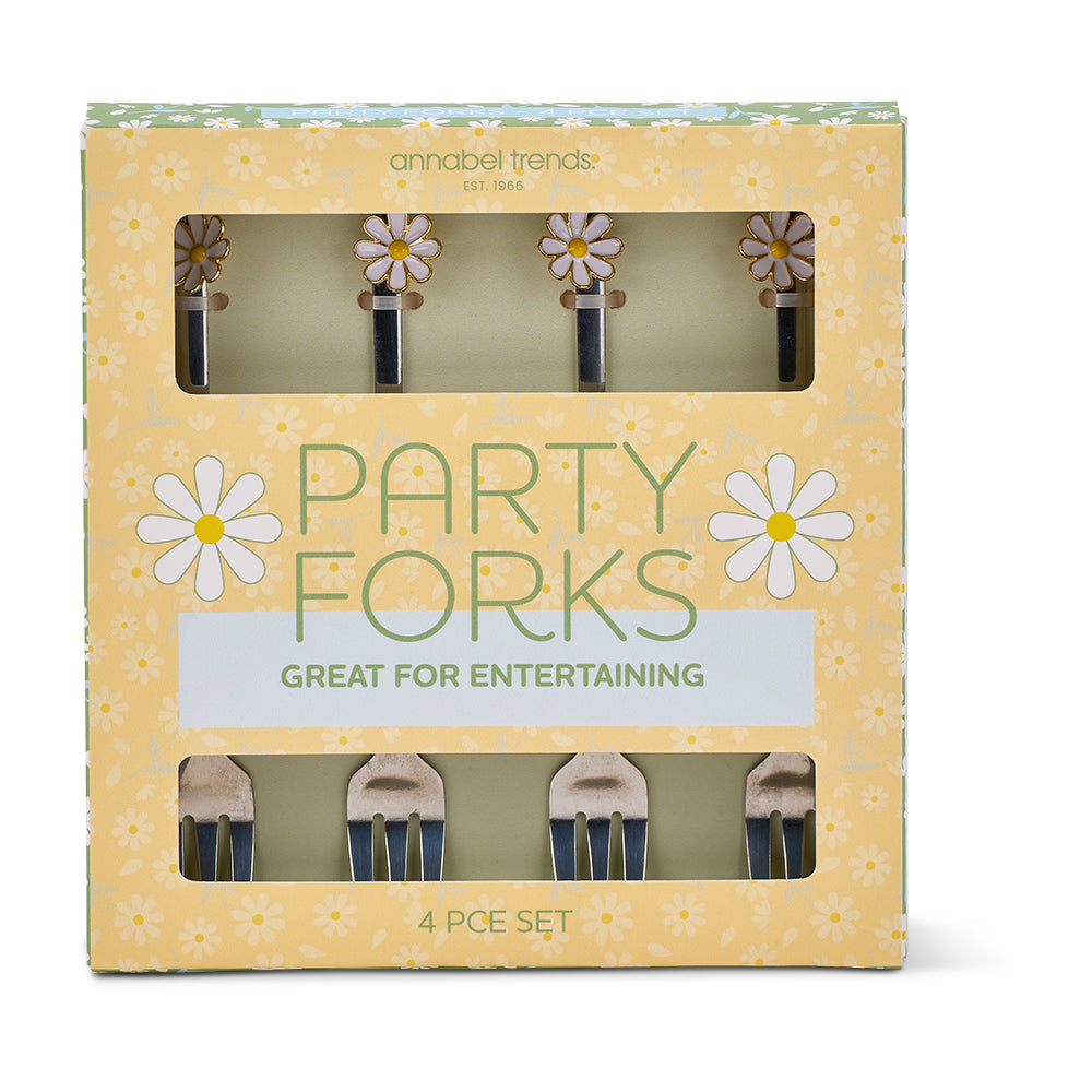 Annabel Trends Party Forks 4pc Daisies