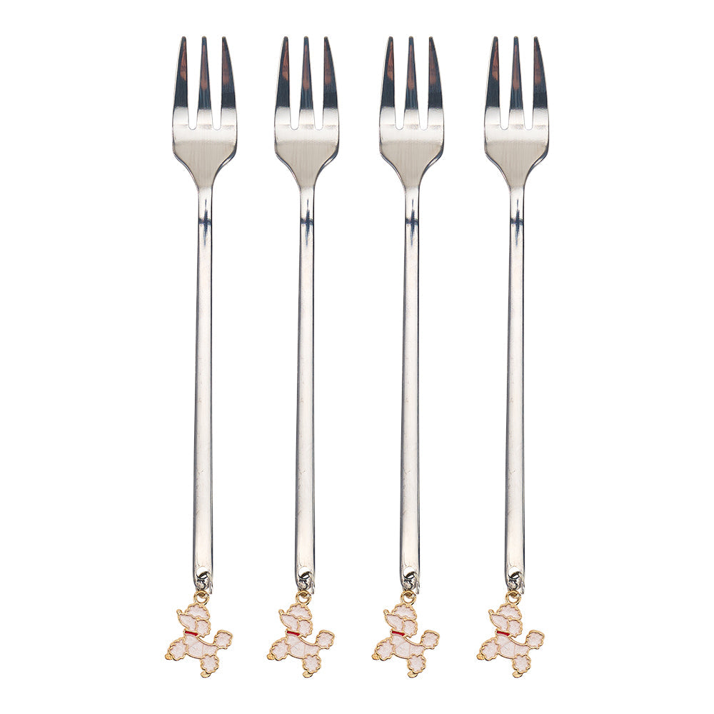 Annabel Trends Party Forks 4pc Poodles