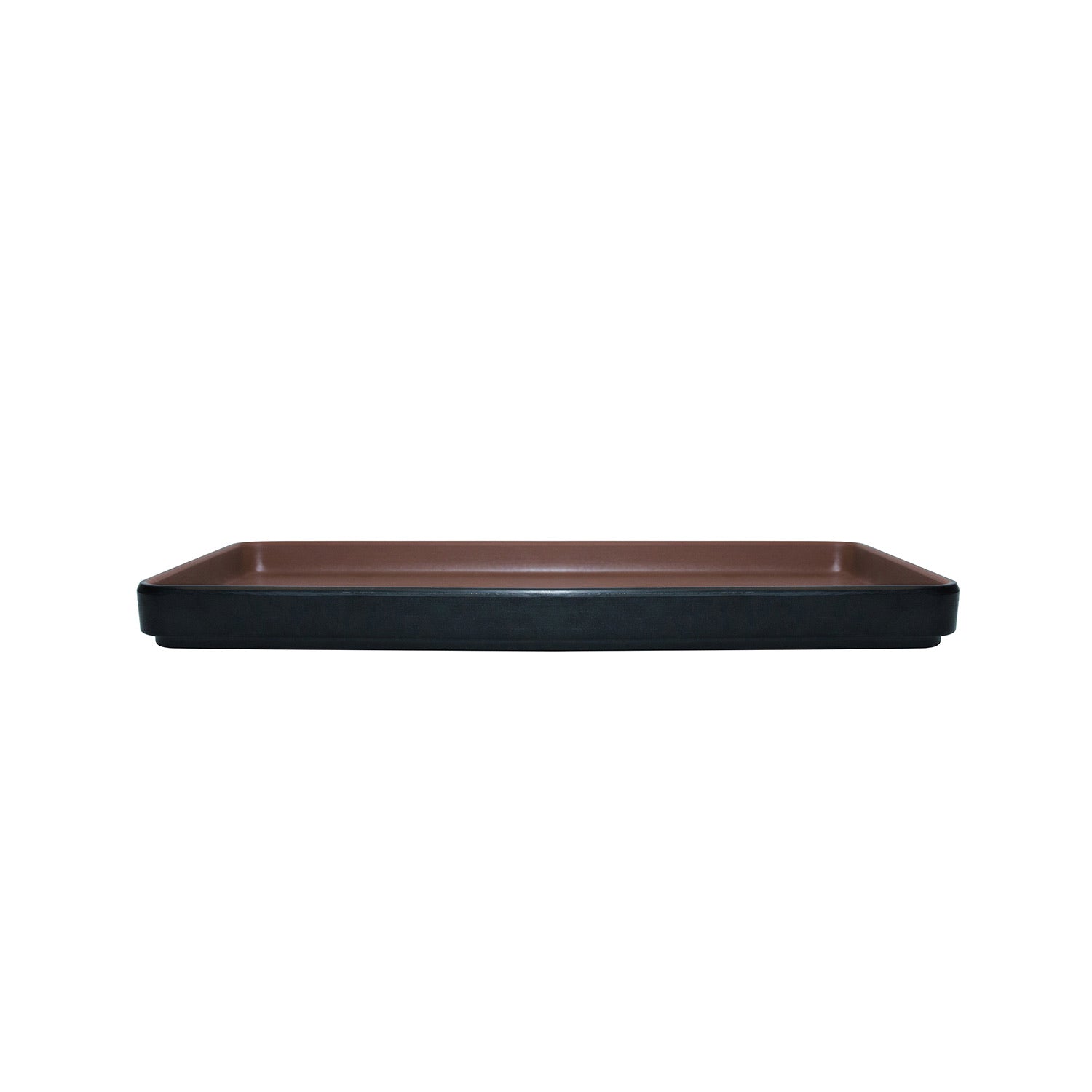 COUCOU Rect Platter 250x120mm - Brown & Black