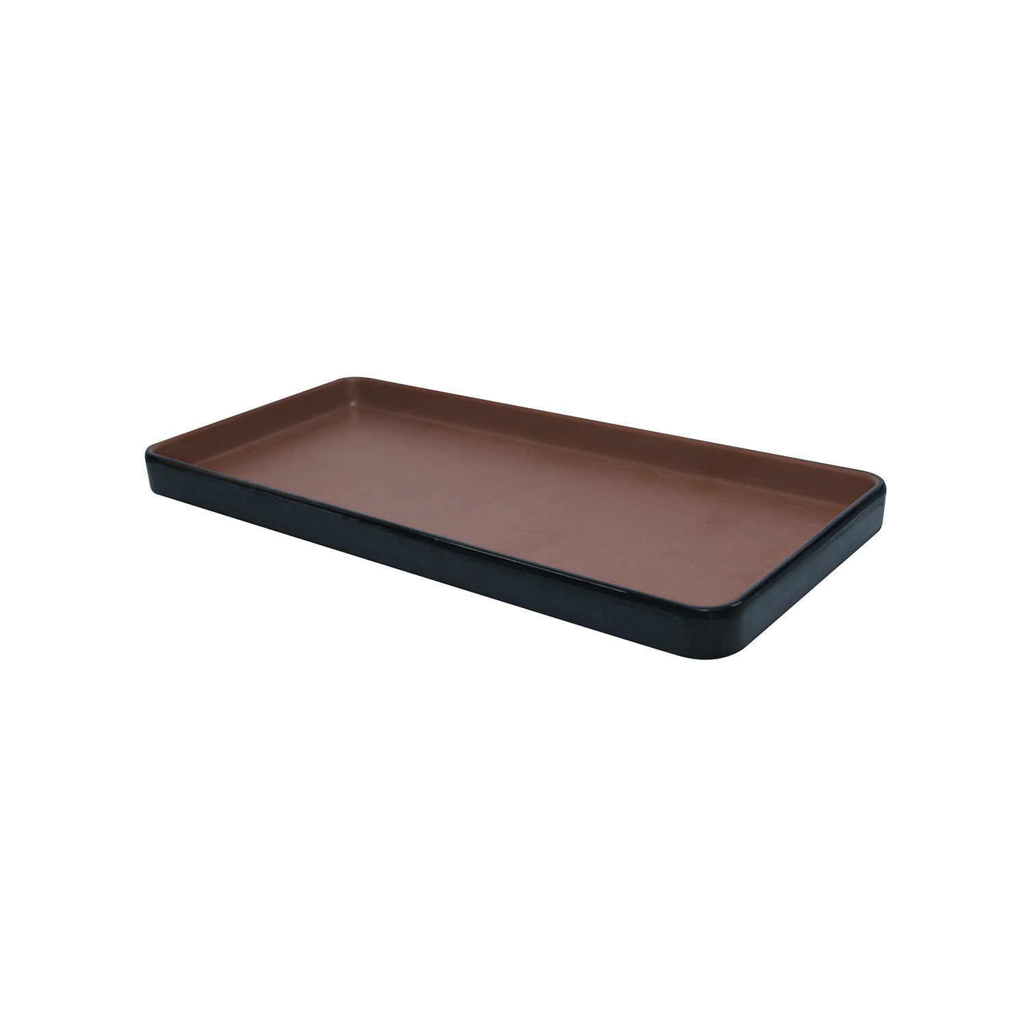 COUCOU Rect Platter 250x120mm - Brown & Black