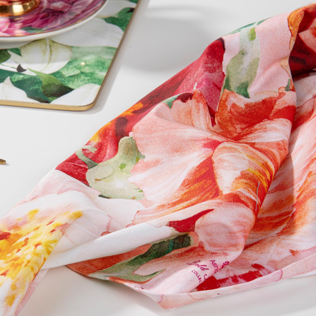 Ashdene Bold Blooms Peach Peony 2pk Kitchen Towel