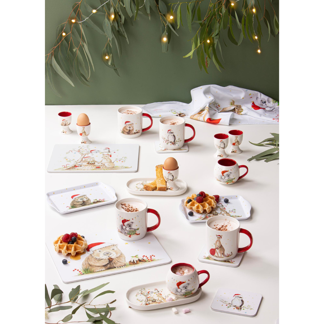 Ashdene Bush Buddies Christmas Assorted Set of 4 Egg Cup