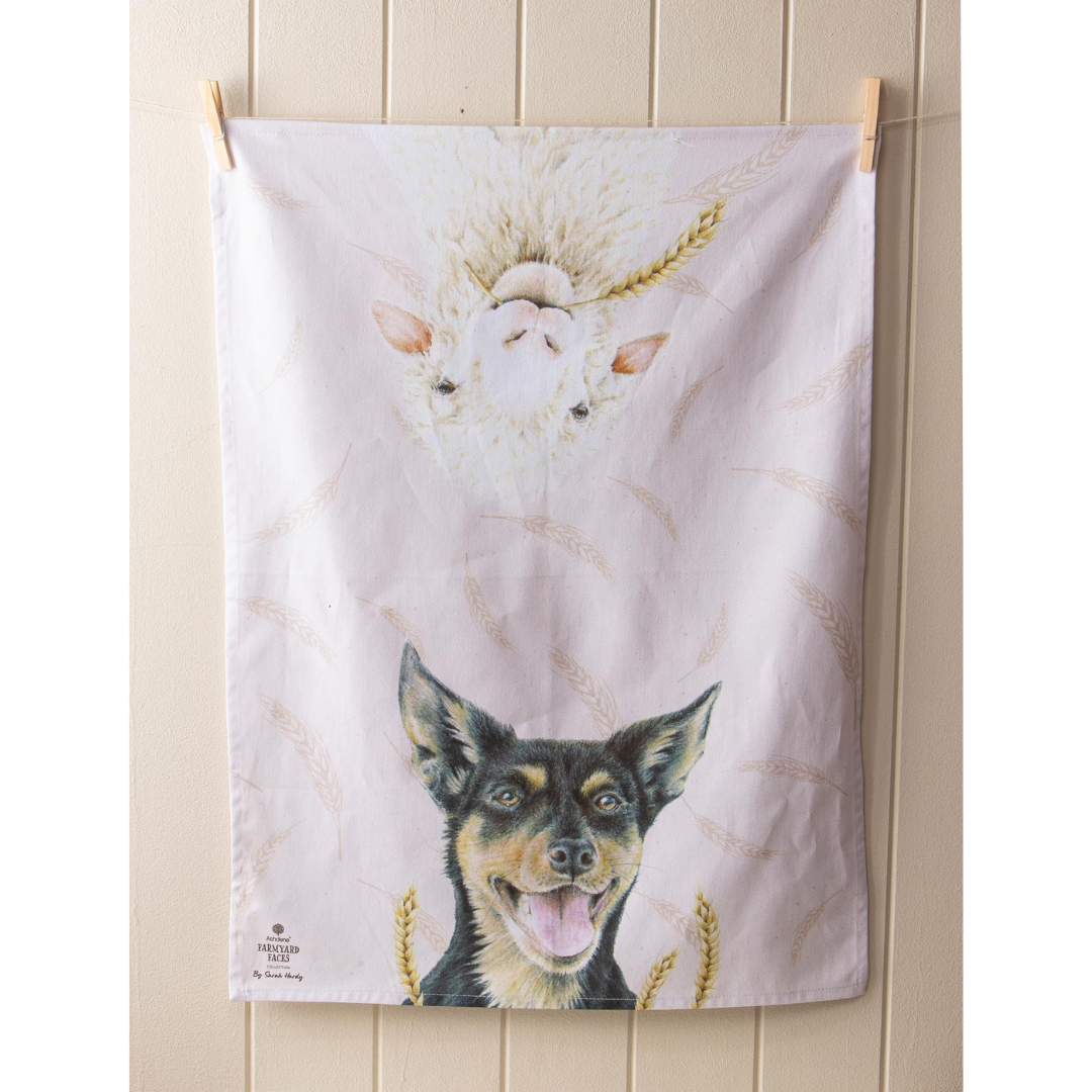 Ashdene Farmyard Faces 2pk Kitchen Towel