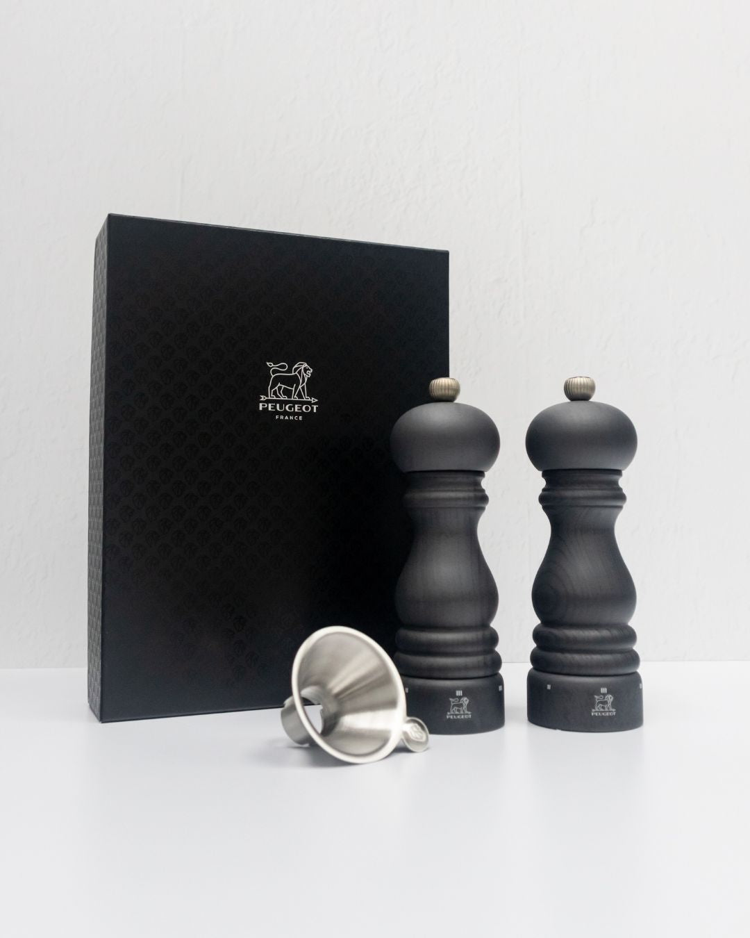 Peugeot Graphite Emotion Paris Salt/Pepper u'Select Mill Duo with Stainless Steel Spice Funnel