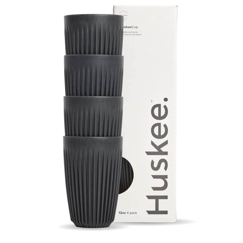 Huskee 12oz Charcoal Cup 4-Pack (x12)