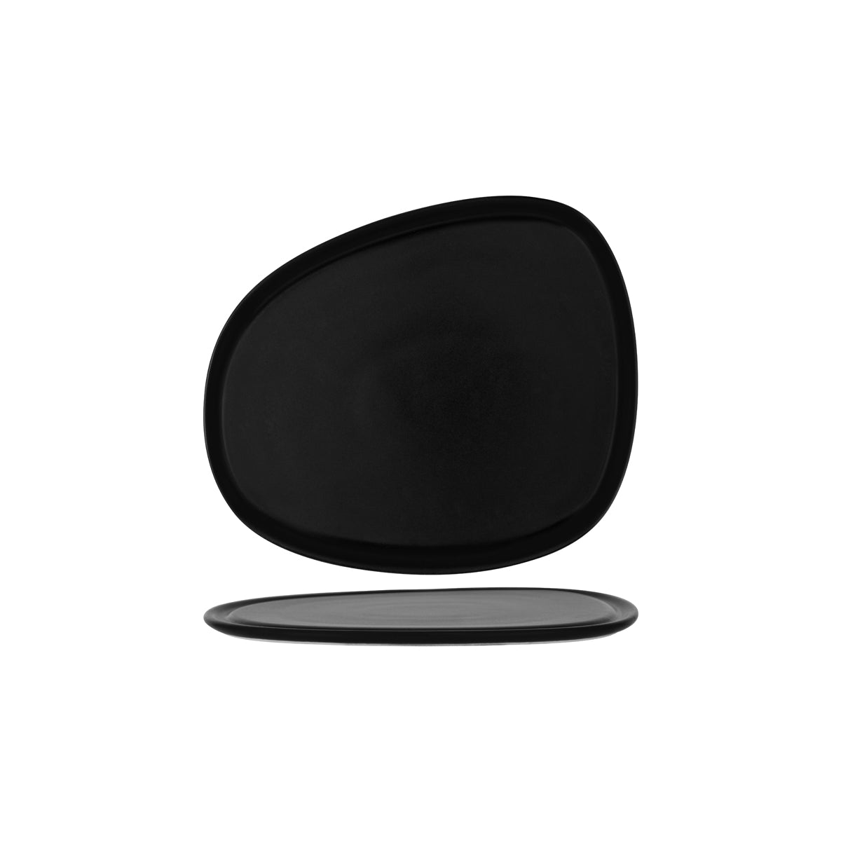 Bonna Notte Black Piuma Asymmetric Plate 245x205x9mm
