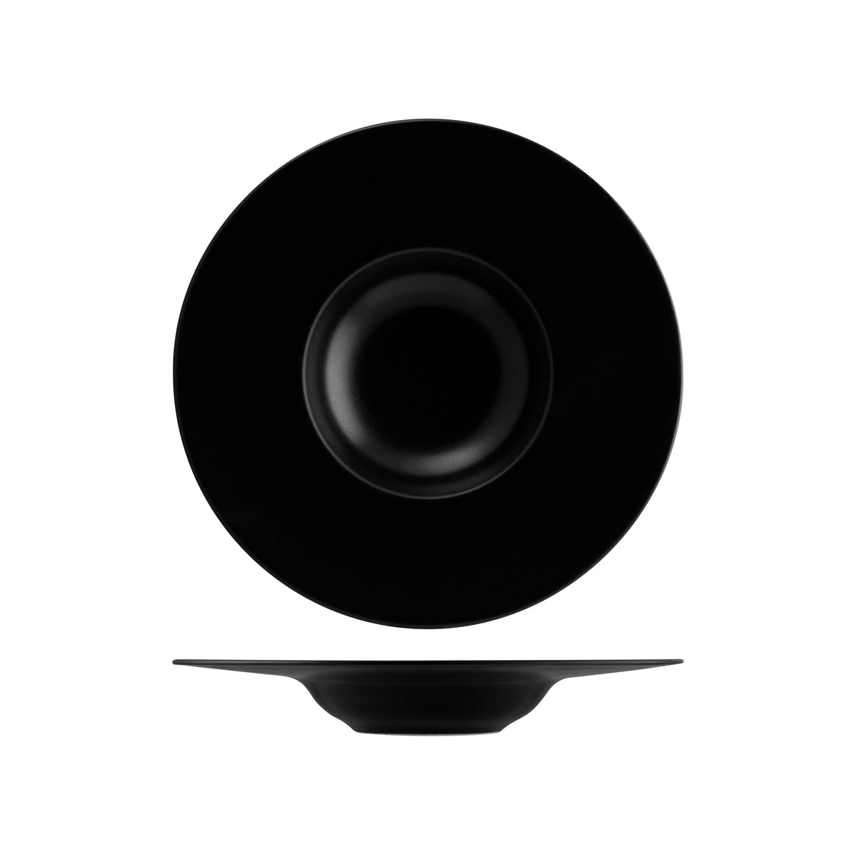 Bonna Notte Black Round Deep Plate 300x40mm (360ml)