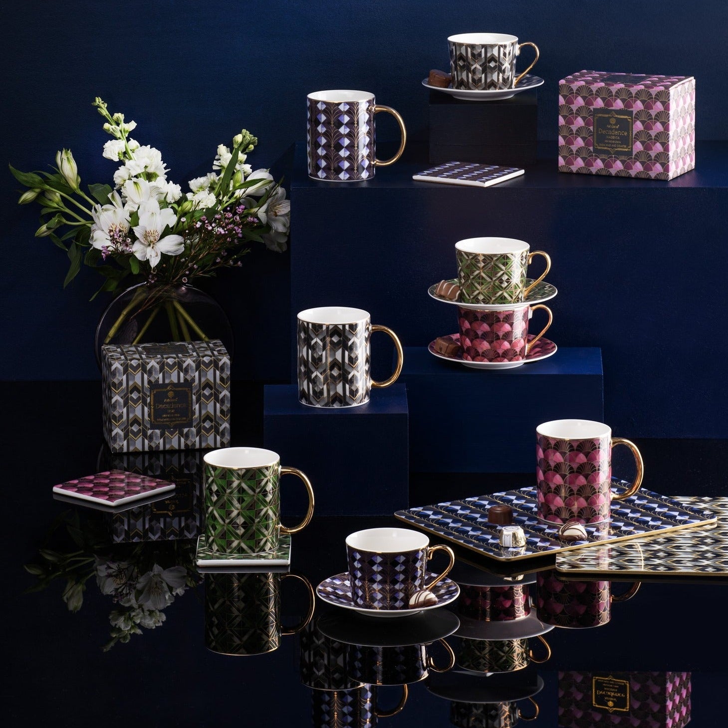 Ashdene Decadence Midnight Mug & Coaster Set