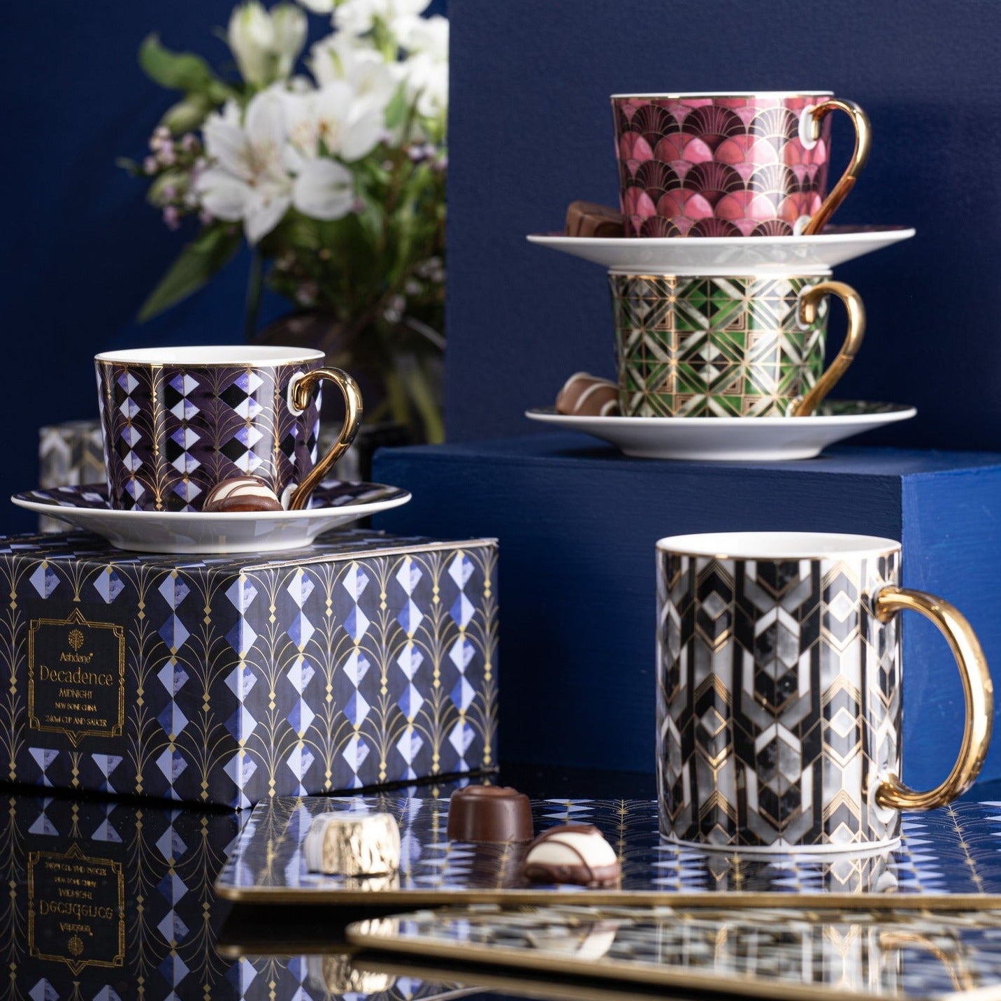 Ashdene Decadence Noir Mug & Coaster Set