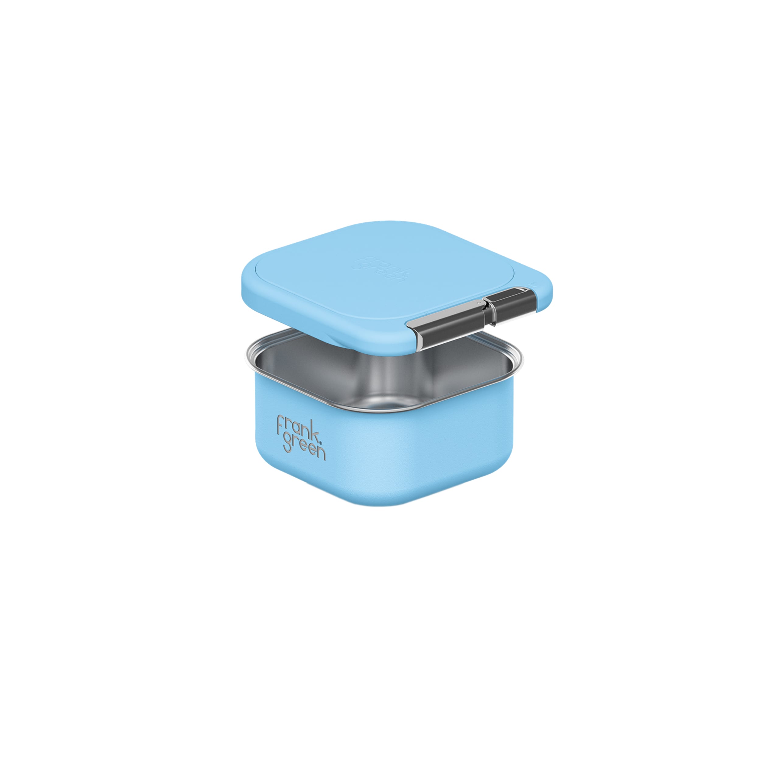 frank green Snack Container with Silicone Lid - Sky Blue