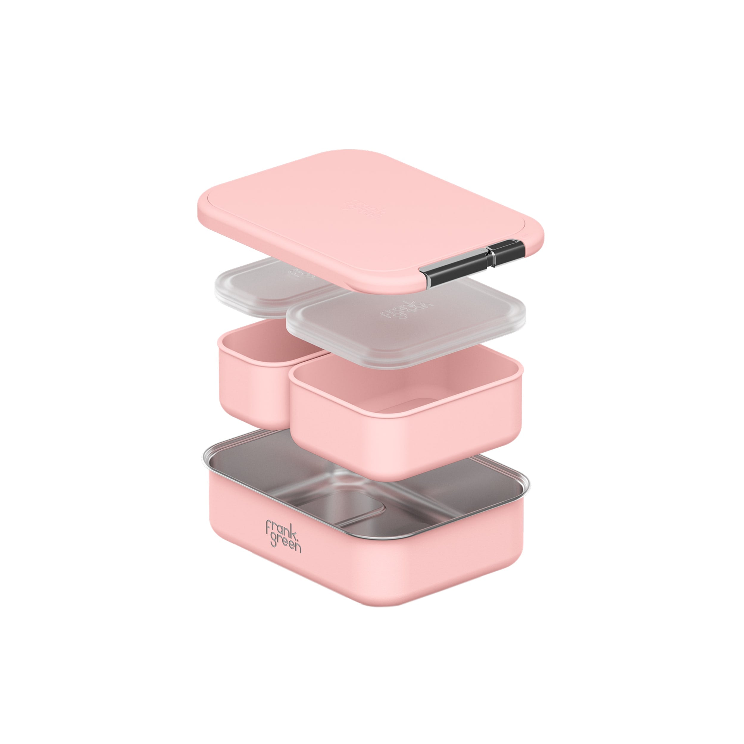 frank green Lunch Container with Silicone Lid - Blushed