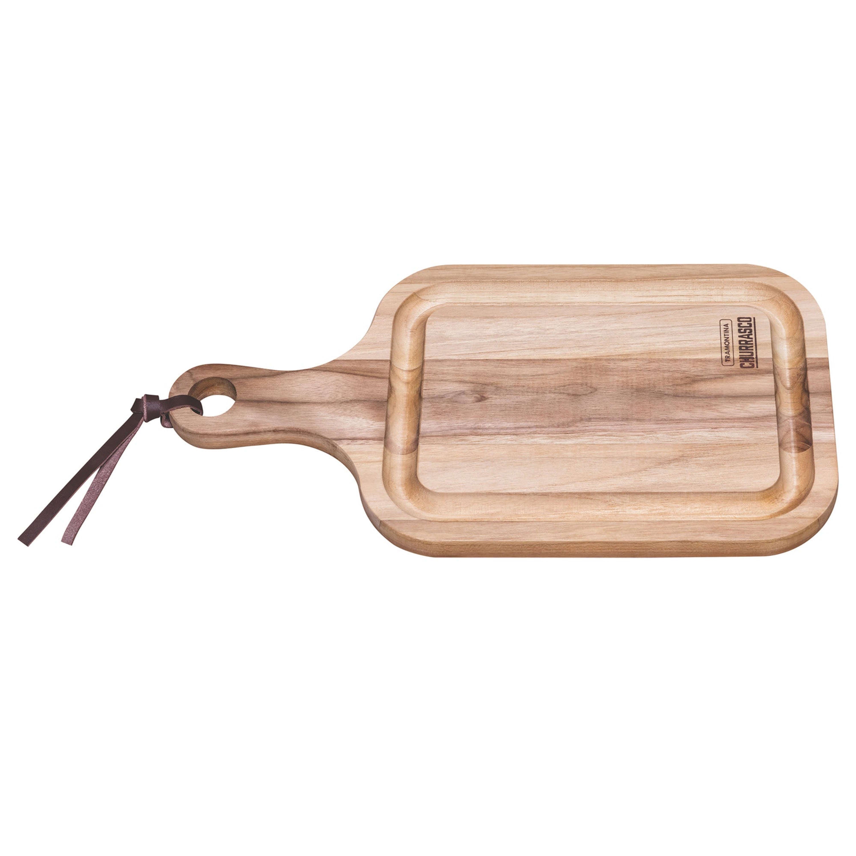 Tramontina Teak Wood Chopping Board with Handle - 40x21cm