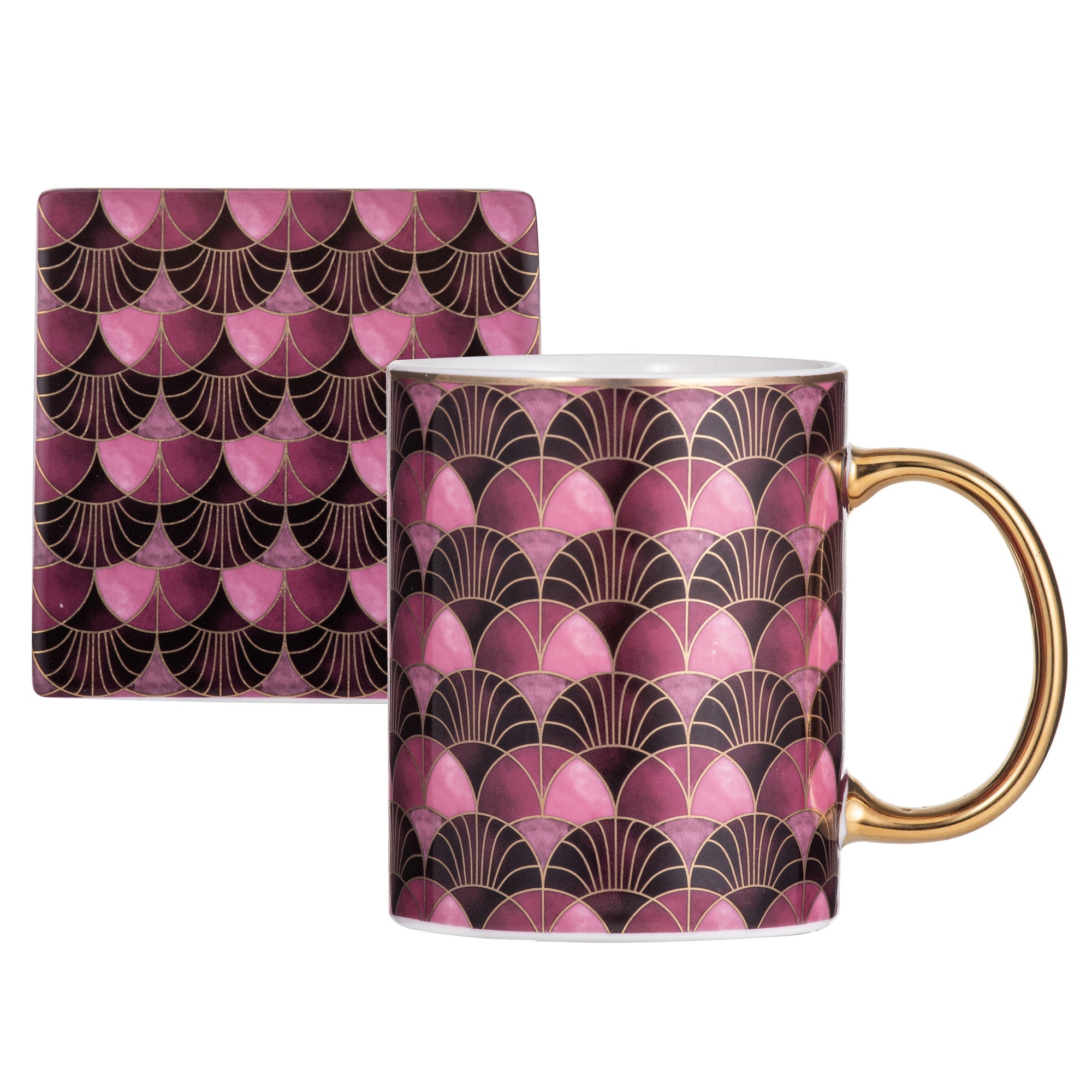 Ashdene Decadence Magenta Mug & Coaster Set