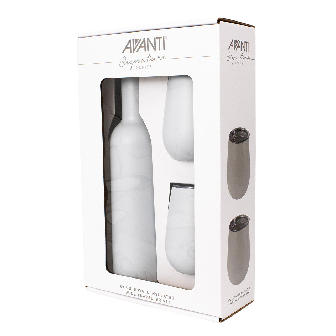 Avanti  Double Wall Insulated Wine Traveller Set - Dove Grey