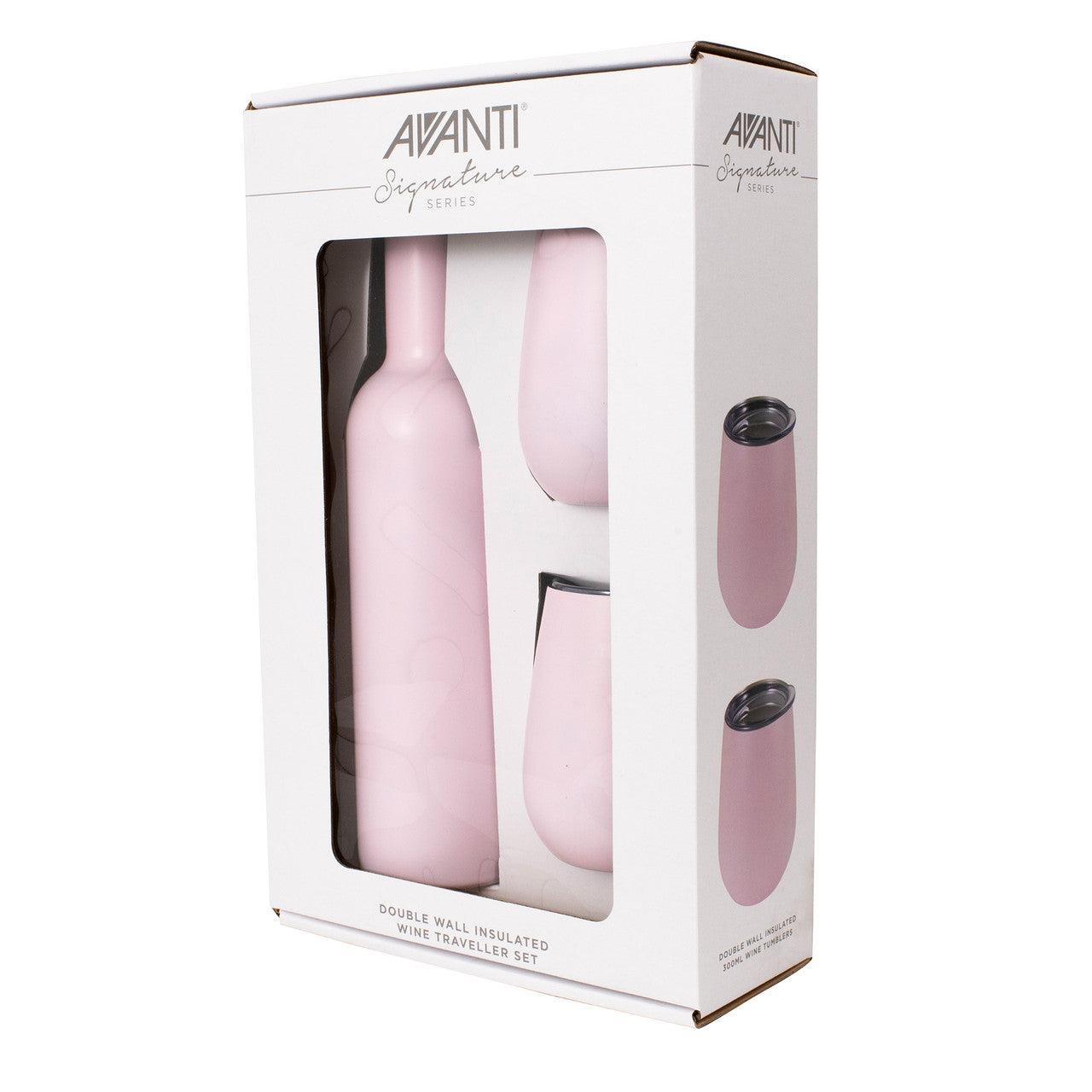 Avanti  Double Wall Insulated Wine Traveller Set - Pink