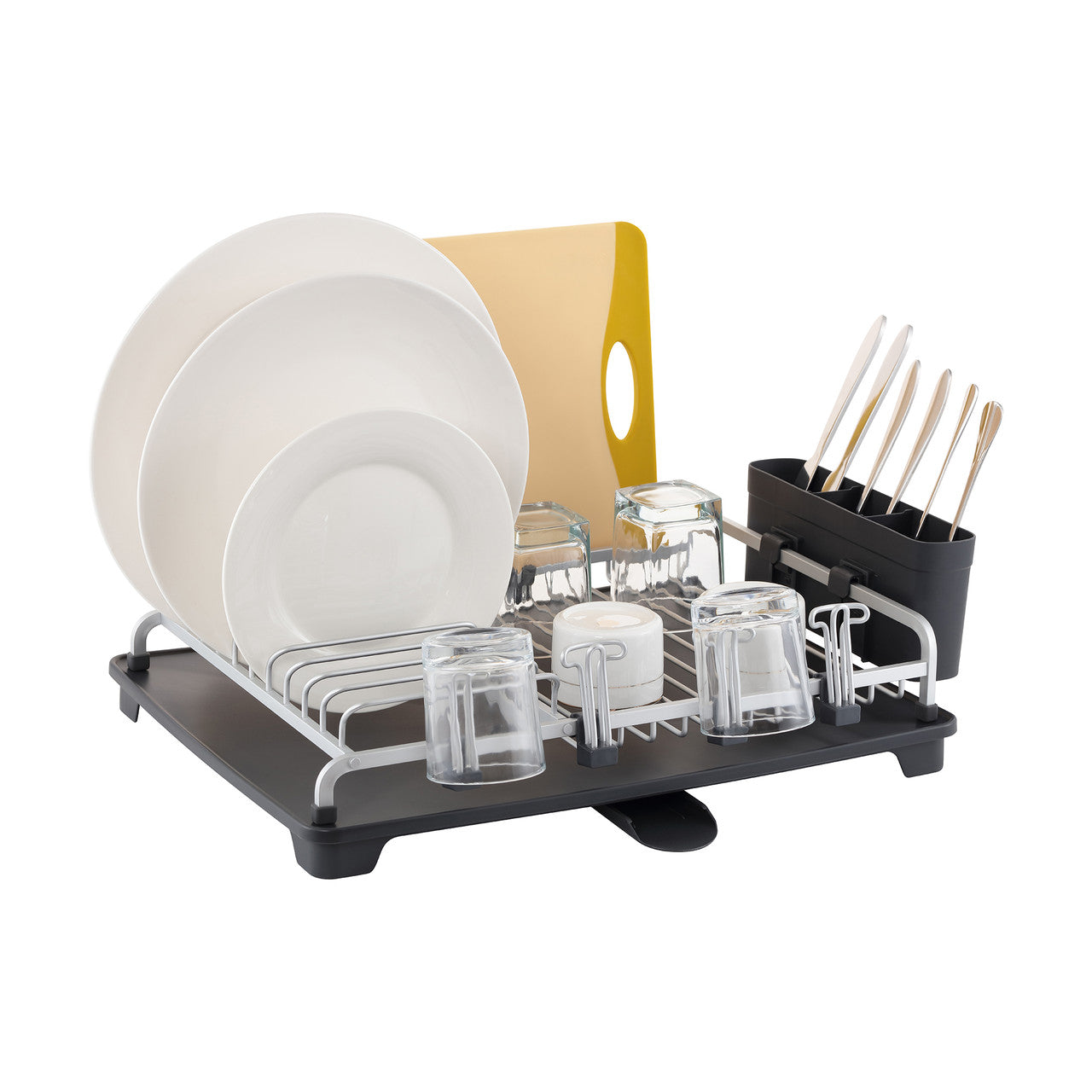 Avanti  Single Tier Aluminium Dish Rack with Pot Lid/Choppoing Boarder Holder