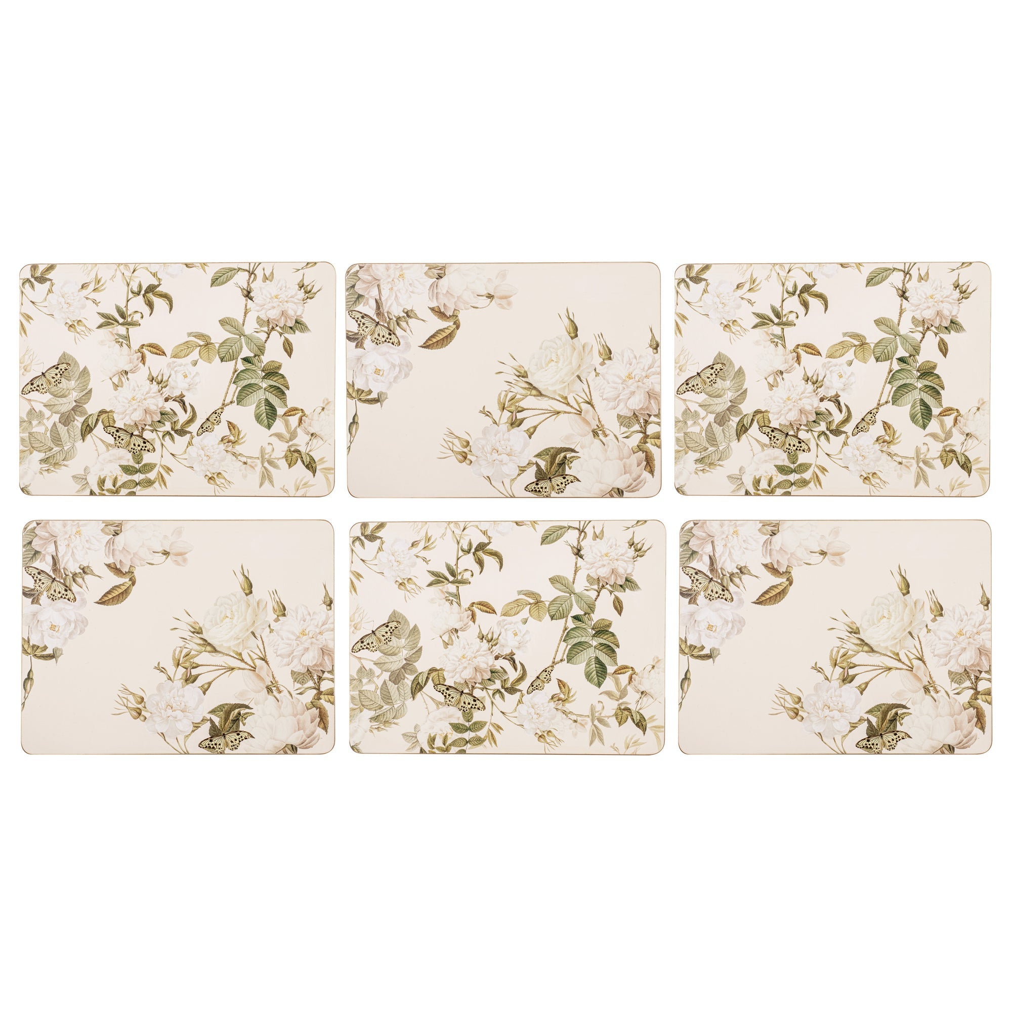 Ashdene Elegant Rose Cream 6pk Placemat