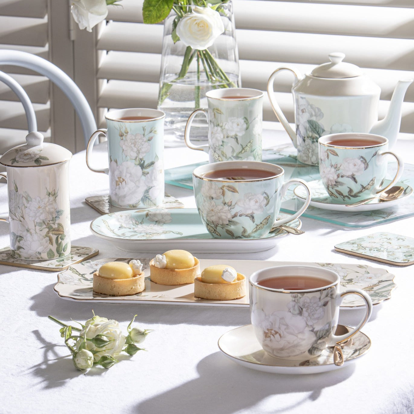 Ashdene Elegant Rose Cream 3 Piece Infuser