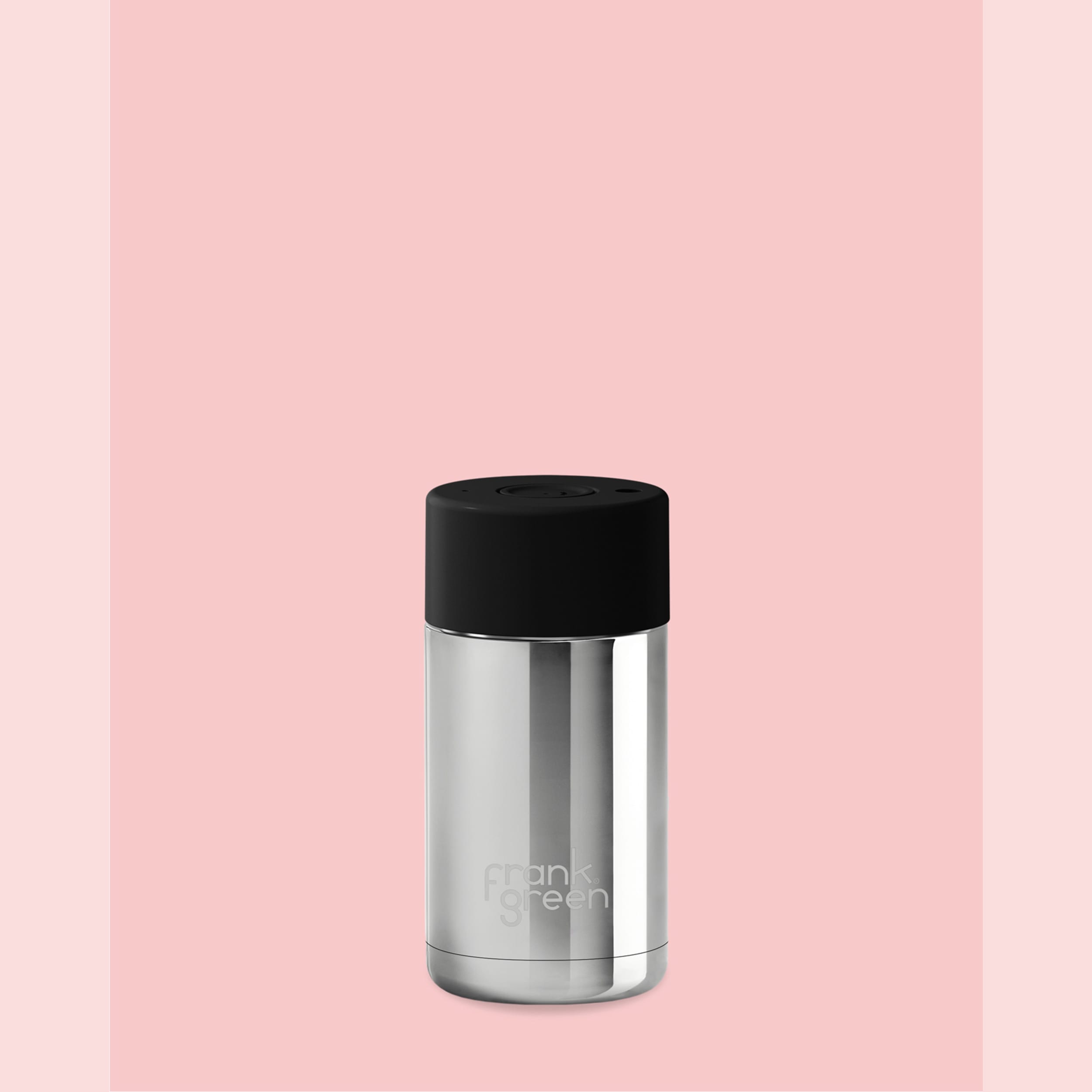 frank green 12oz Ceramic Reusable Cup - Chrome Silver/Midnight