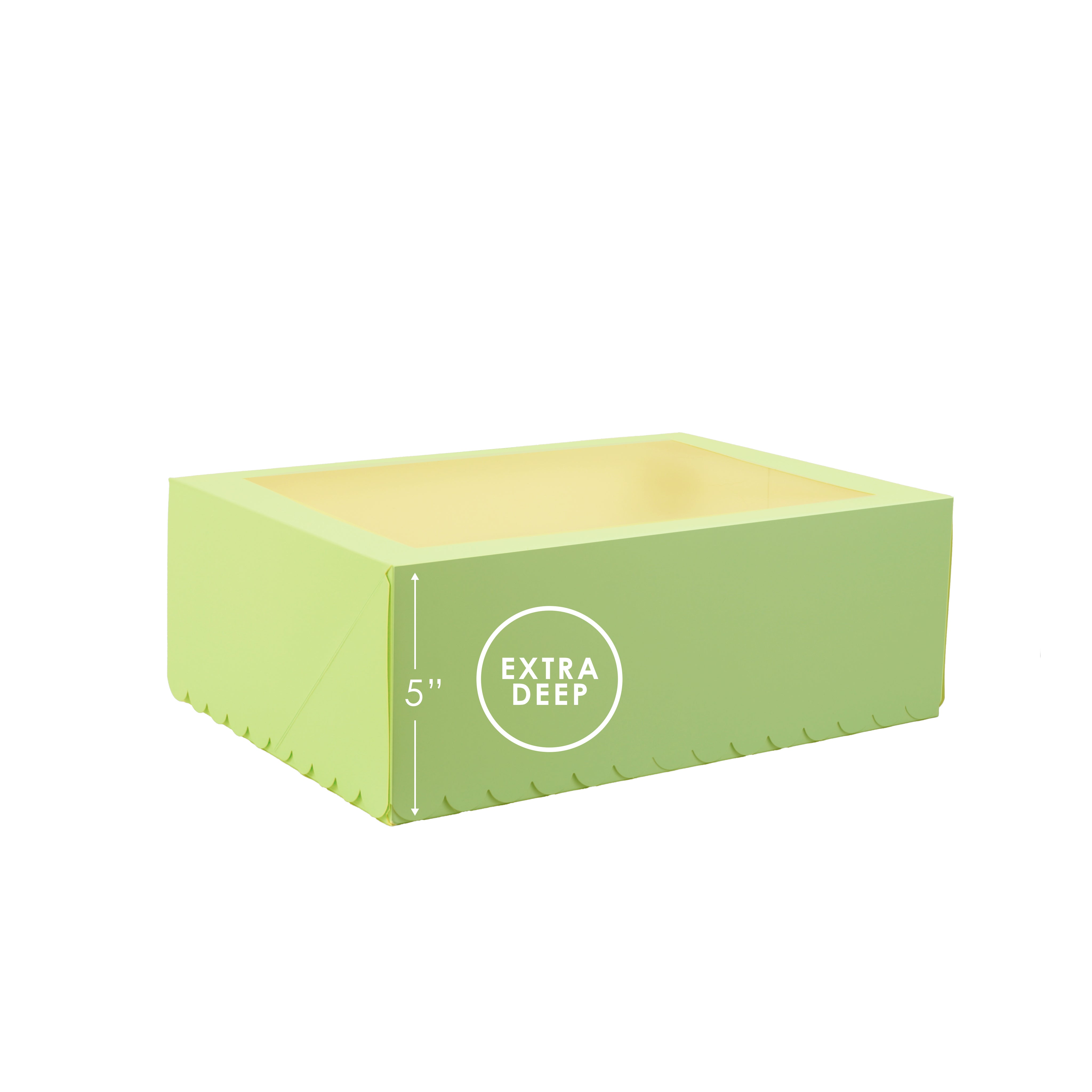 Papyrus Scalloped Tall Cupcake Box 12 Hole Pastel Green