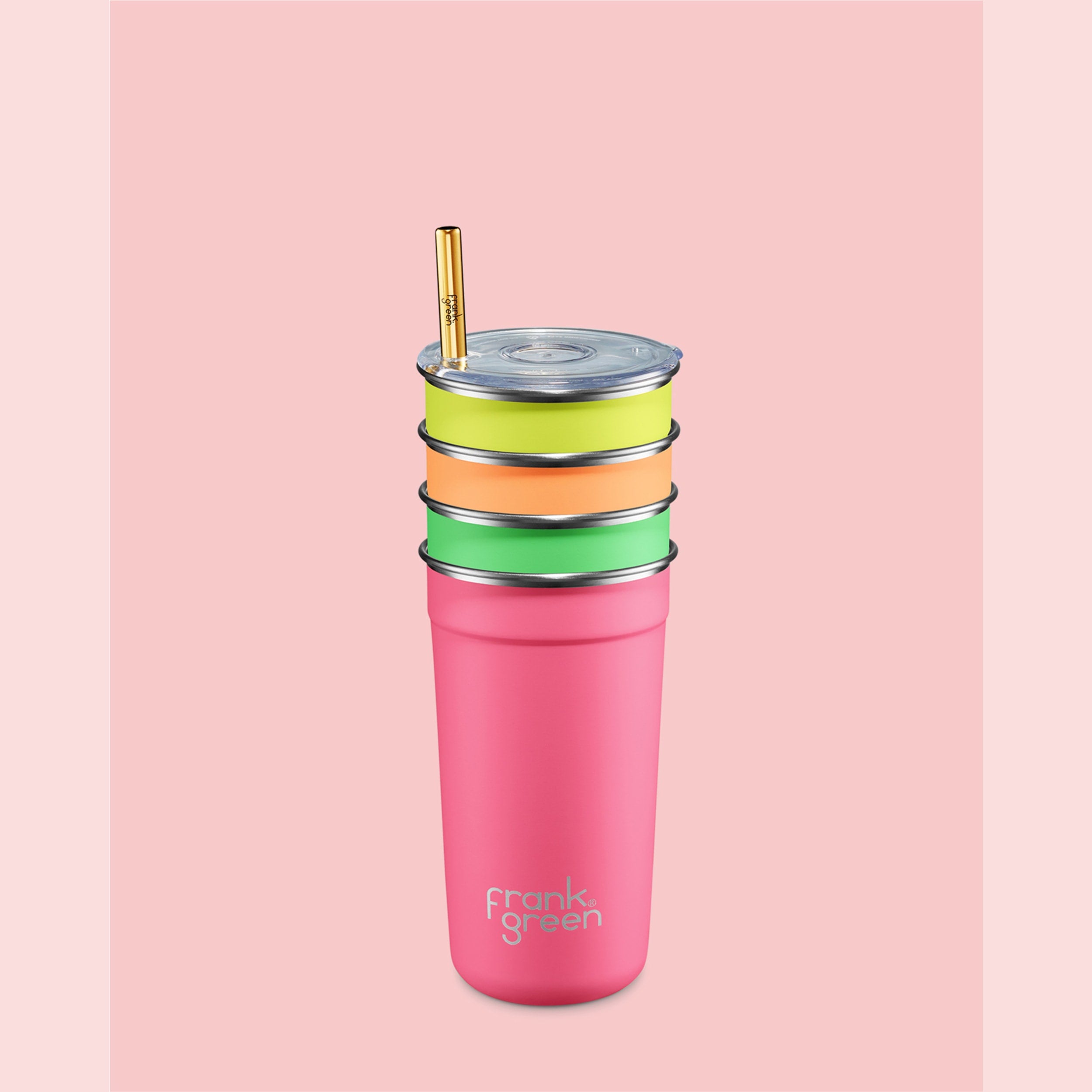 frank green 16oz 4 Pack Party Cups - Mixed - Neon