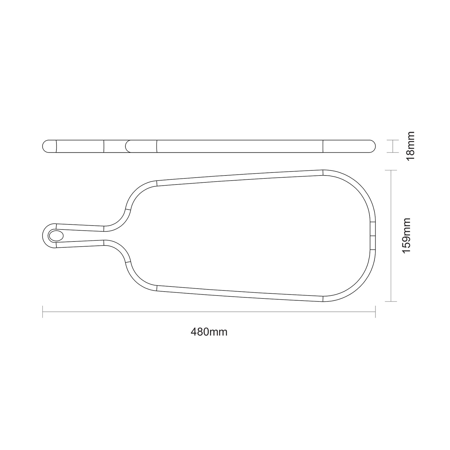 Tramontina Provence FSC Teak Breadboard With Handle 480x190mm
