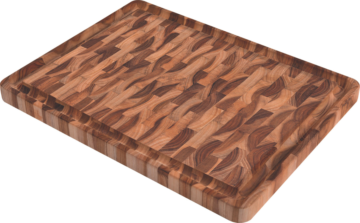 Tramontina Teak Rectangular Cube End Grain Barbecue Board - 45x34 cm.