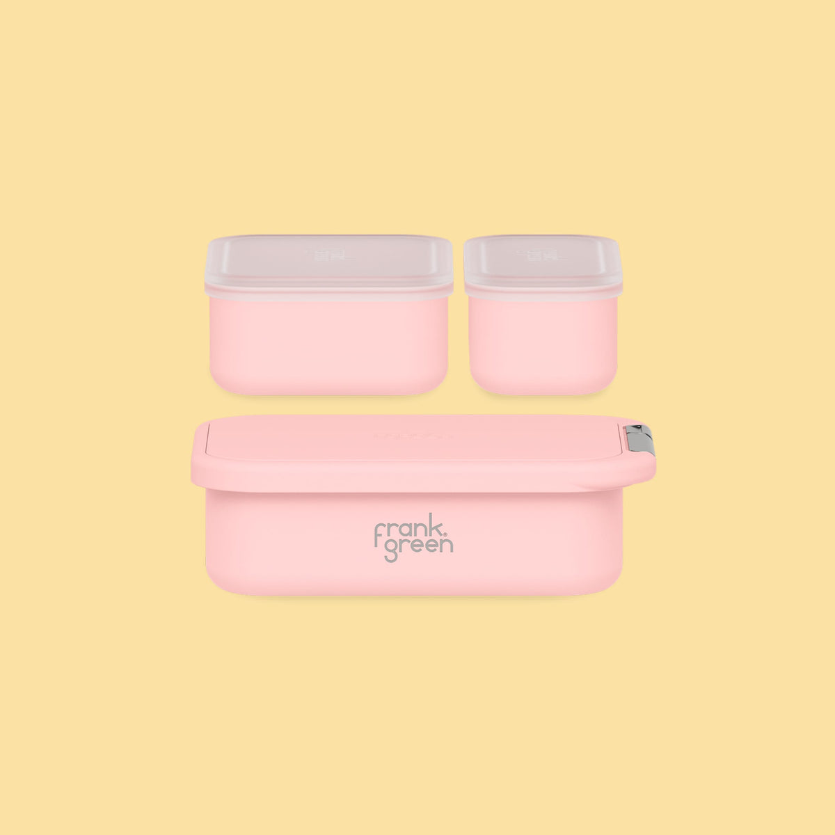 frank green Lunch Container with Silicone Lid - Blushed