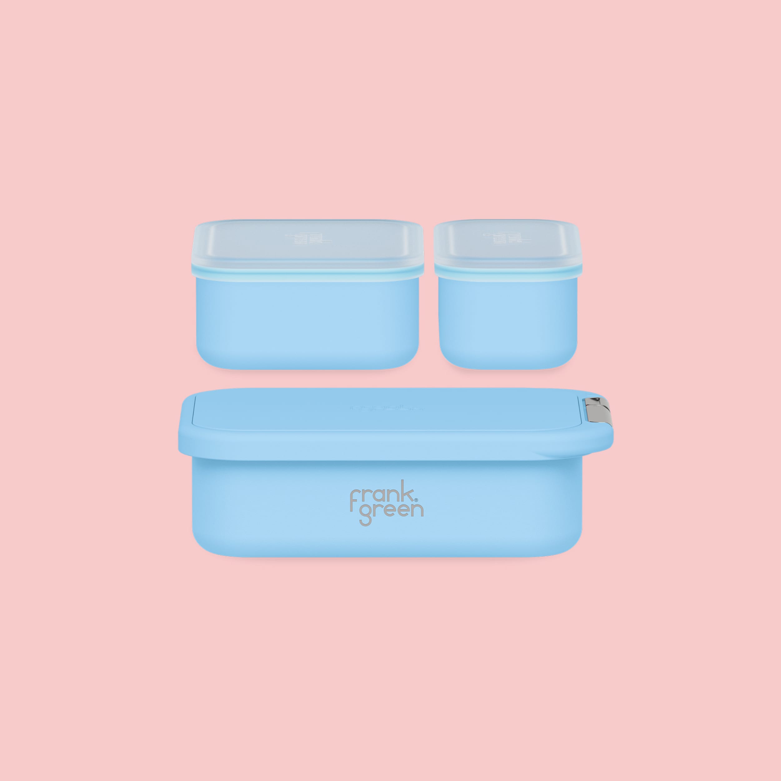 frank green Lunch Container with Silicone Lid - Sky Blue