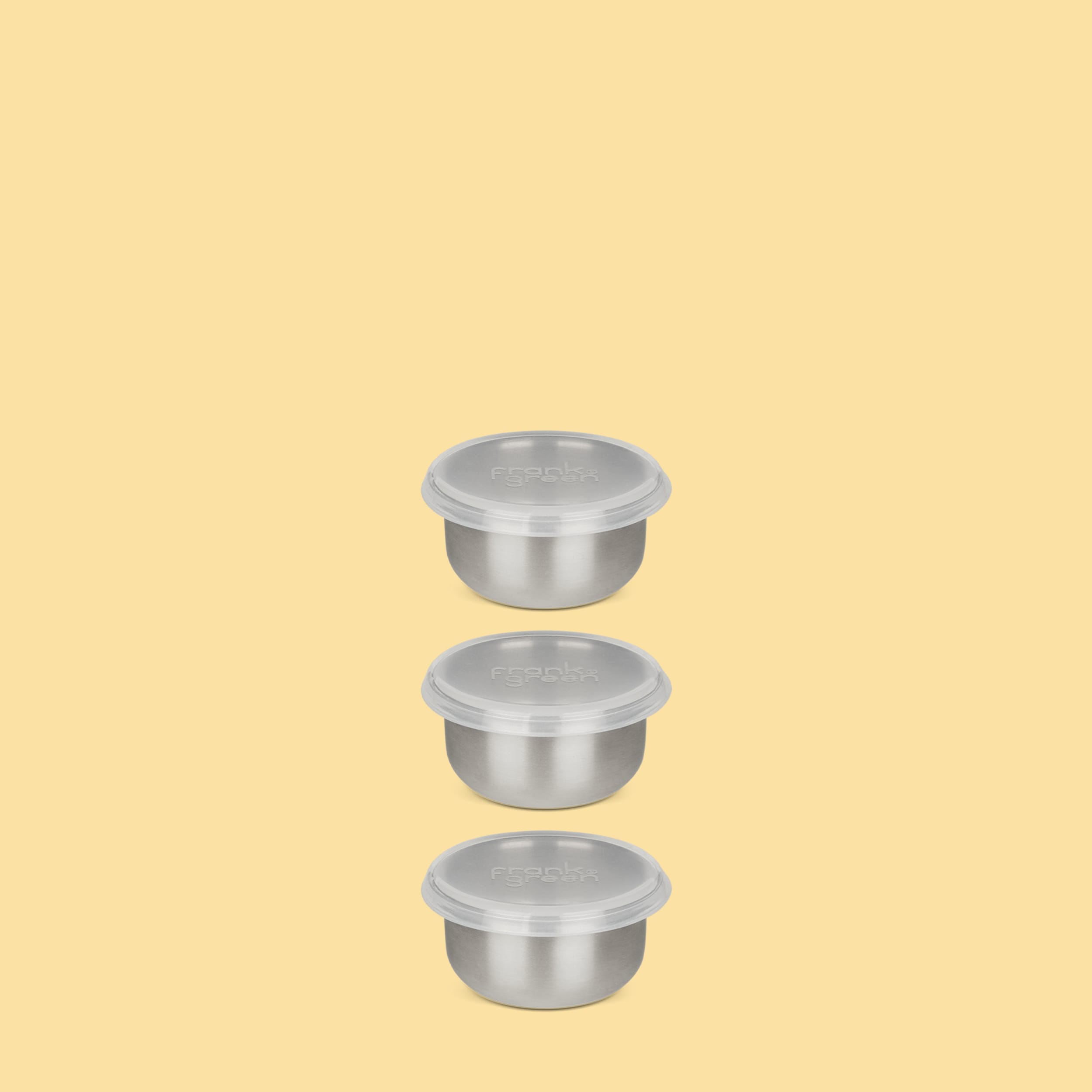 frank green Plastic Free Dressing Container (3 Pack) - Stainless Steel