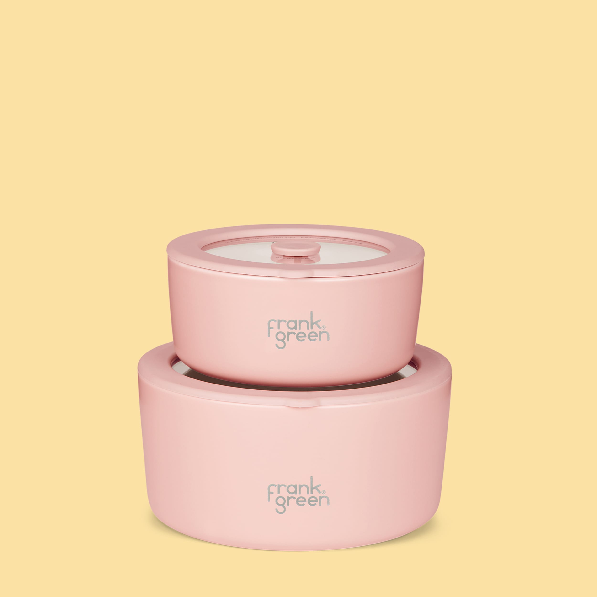 frank green Pack of 2 Porcelain Bowls w Lid - Blushed