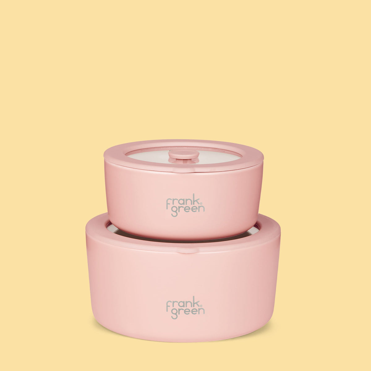 frank green Pack of 2 Porcelain Bowls w Lid - Blushed